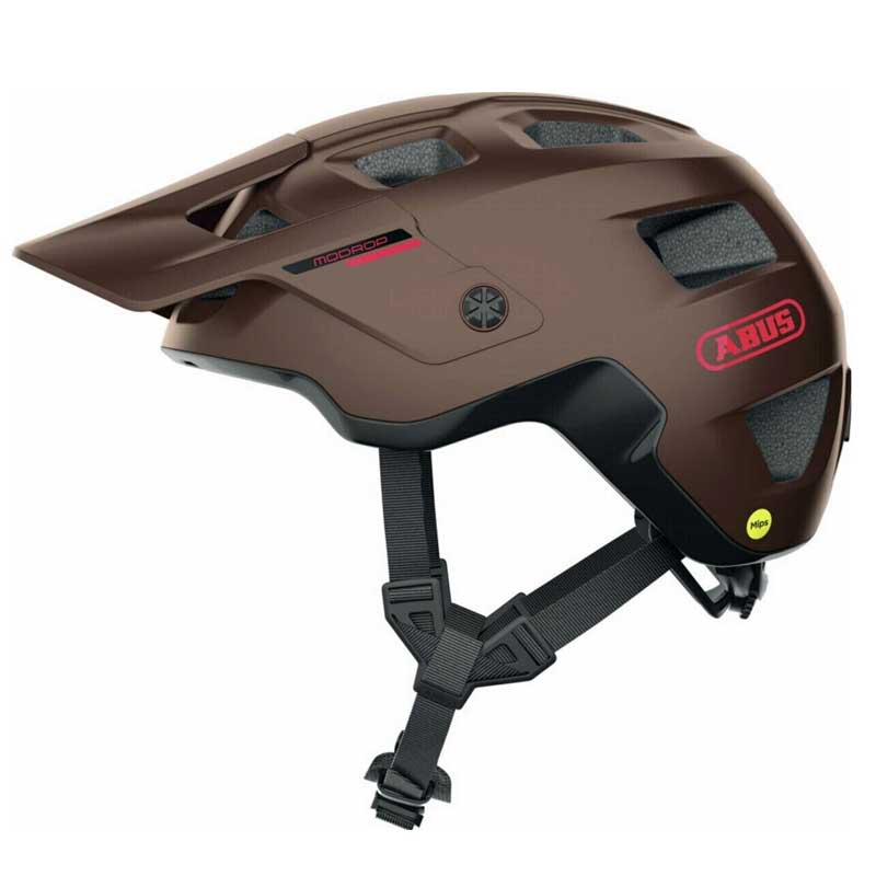 ABUS MTB robuster Fahrradhelm mit Aufprallschutz für Mountainbiker Kupfer matt L