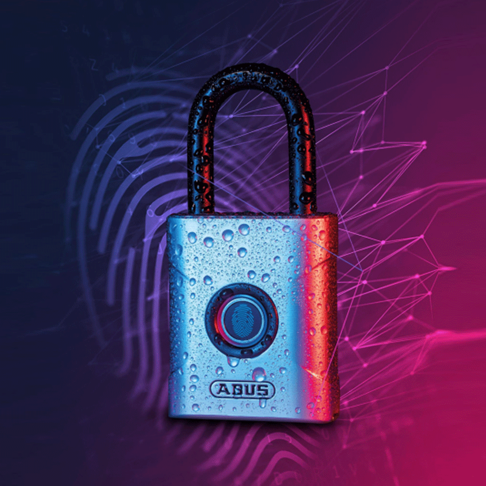 ABUS Touch 57/45 Fingerabdruck-Schloss silber