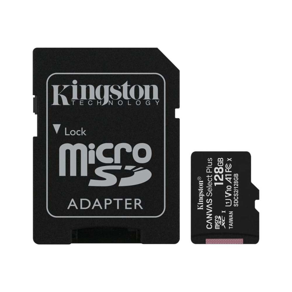 Kingston Canvas Select Plus microSD Speicherkarte 128GB Class 10 (inkl. SD Adapter)