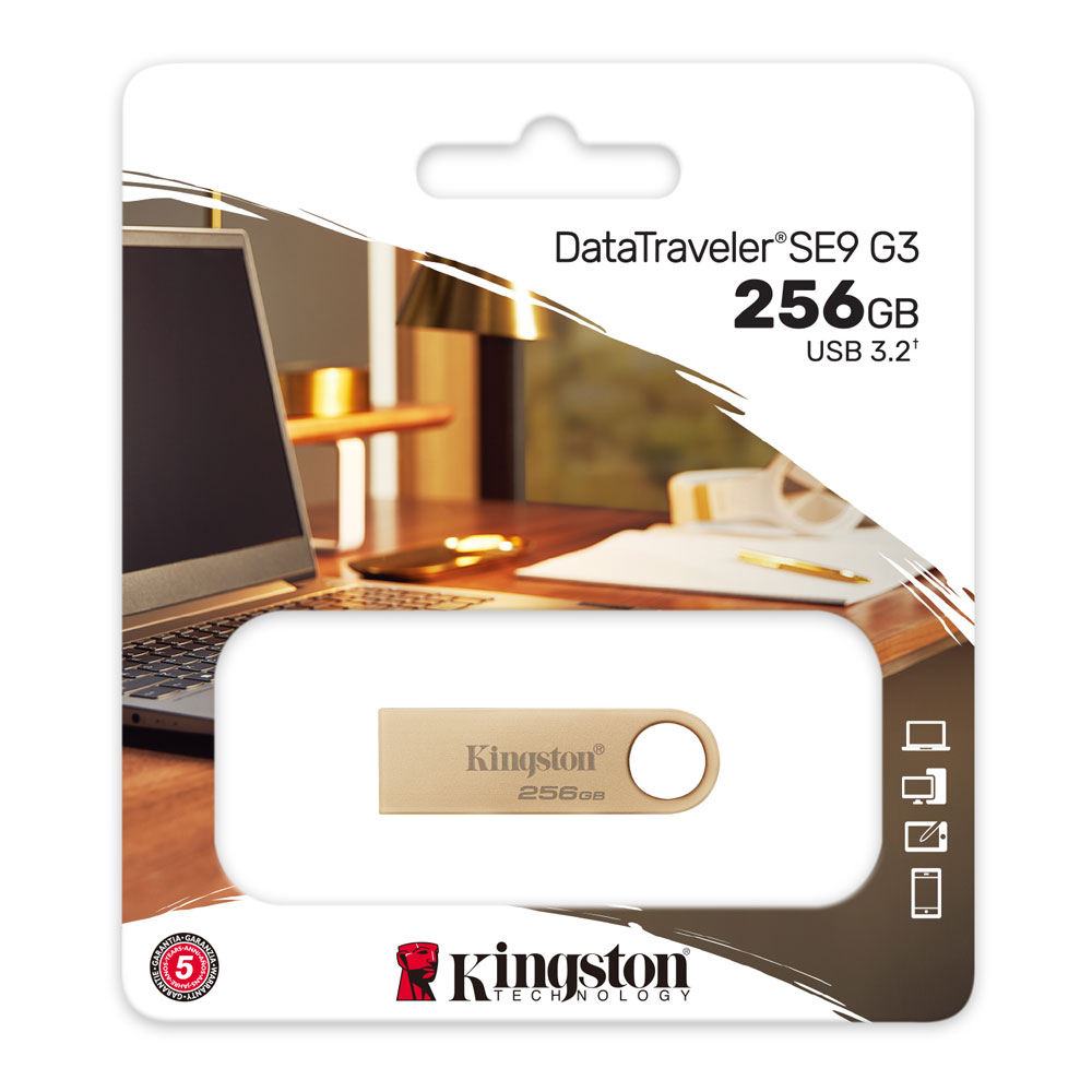 Kingston DataTraveler SE9 Gen 3 USB 3.2 USB-Stick 256GB gold