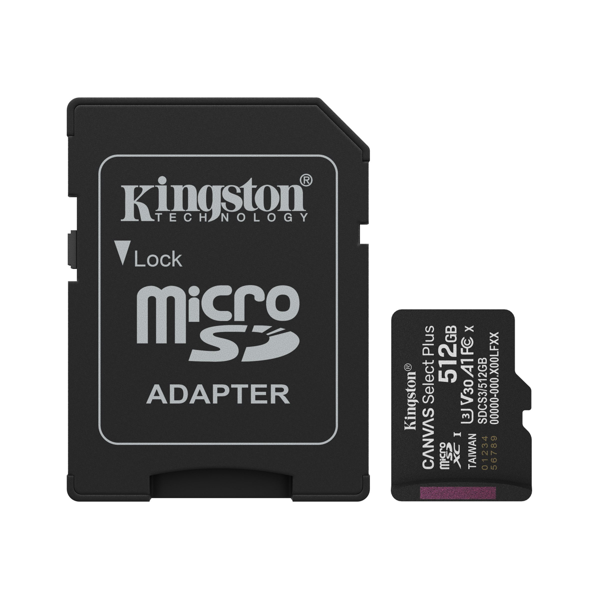 Kingston Canvas Select Plus microSDXC Speicherkarte 512GB mit SD-Adapter