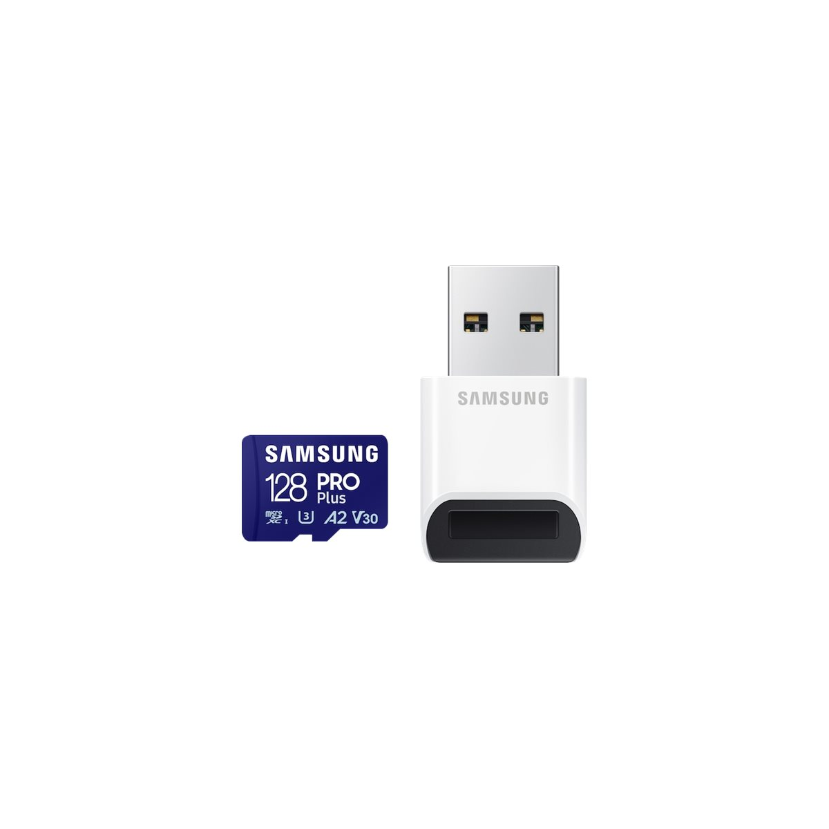 Samsung PRO Plus microSD-Karte + USB-Kartenleser 128 GB