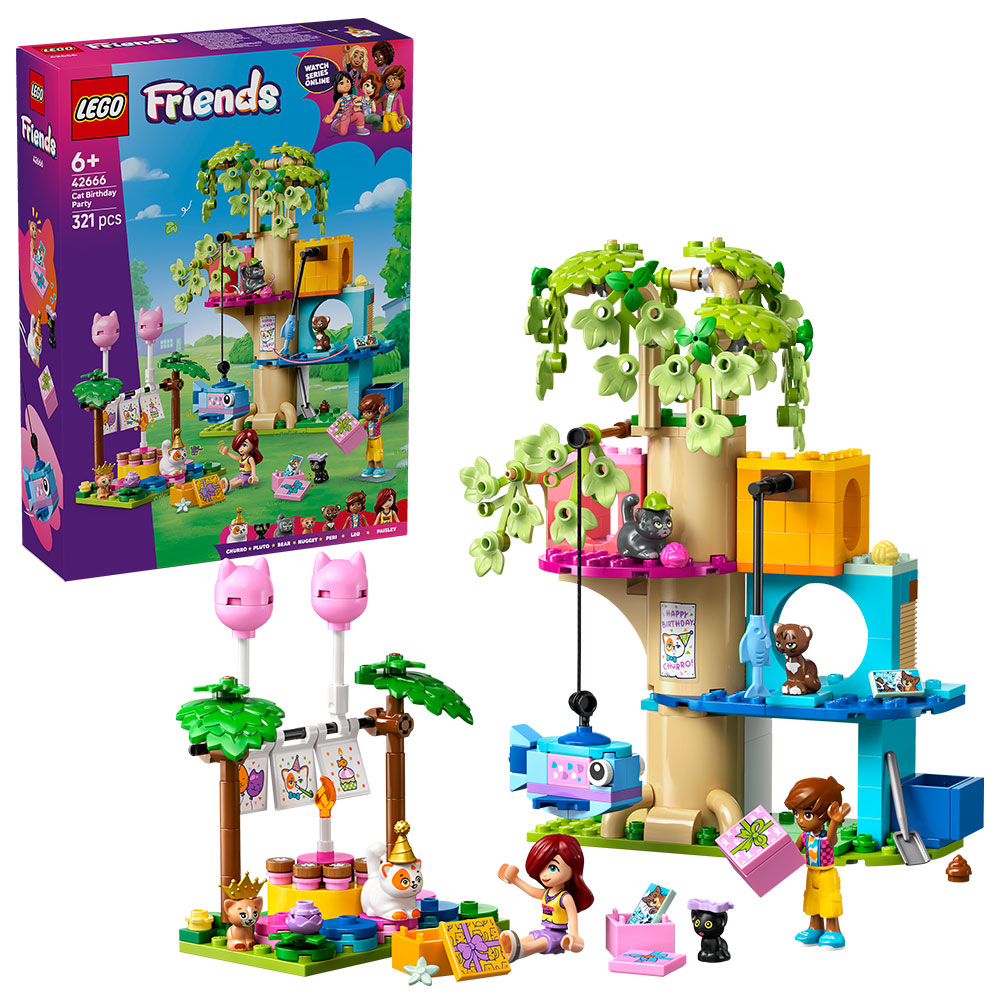 LEGO Friends - Katzengeburtstagsparty & Baumhaus (42666)