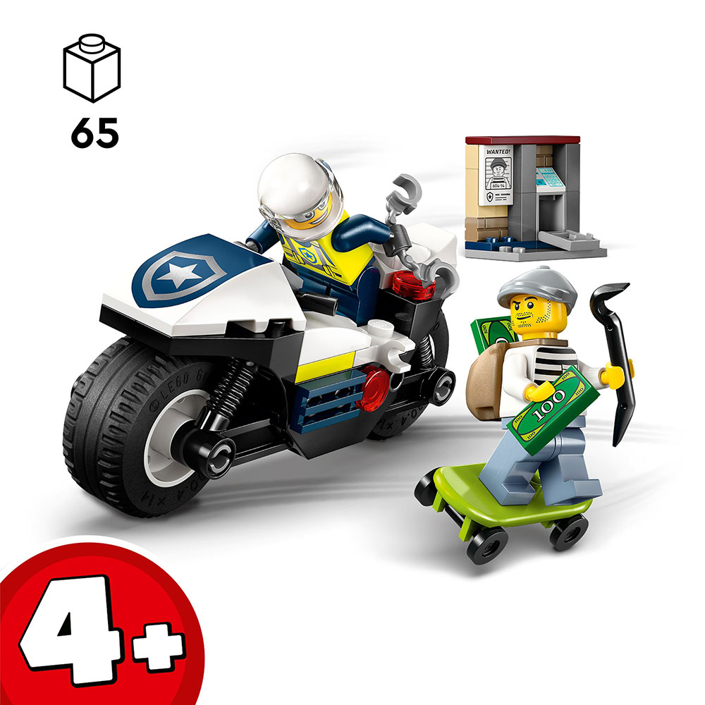 LEGO City - Verfolgungsjagd mit dem Polizeimotorrad (60455)