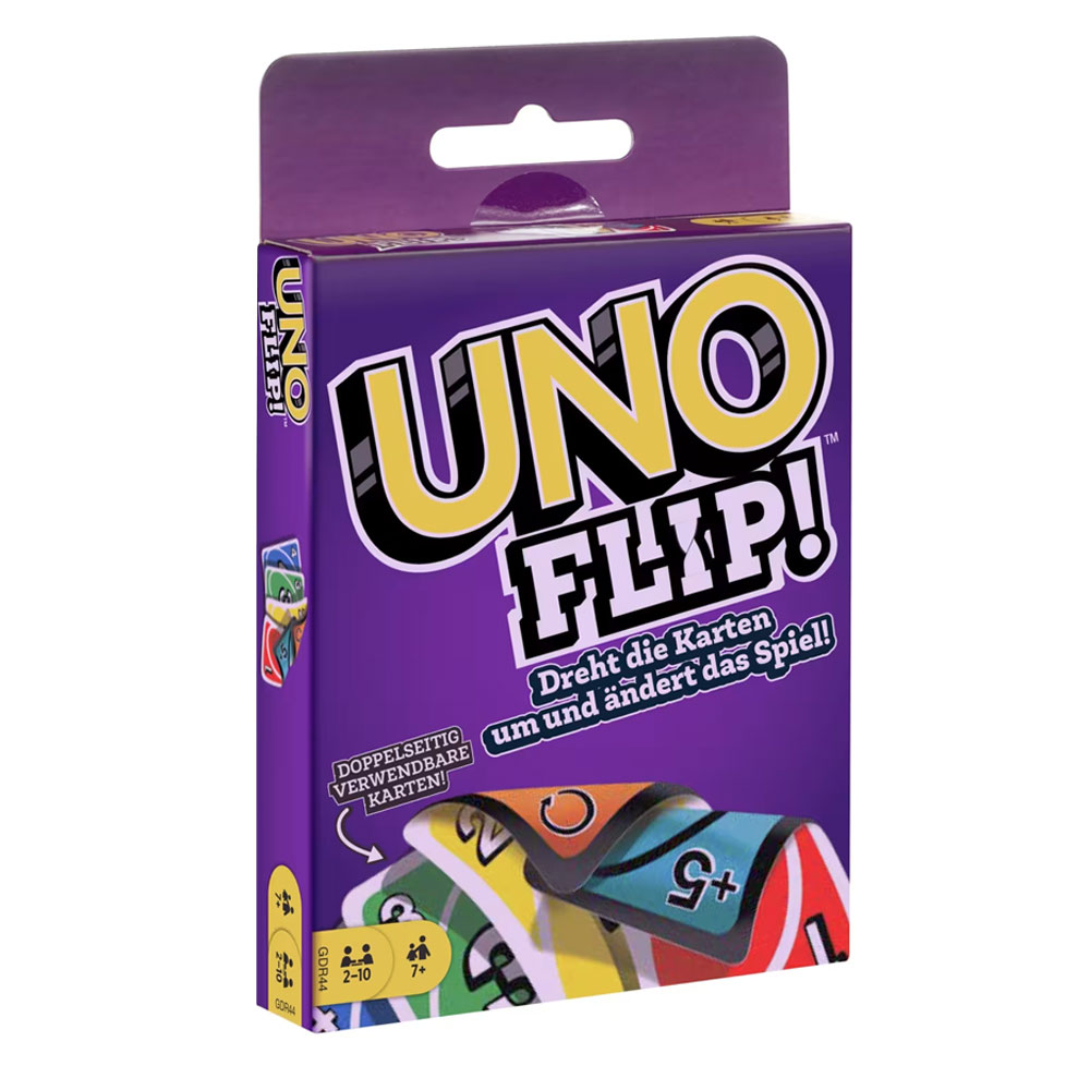 Mattel Games UNO FLIP! Kartenspiel mit beidseitig bedruckten Karten