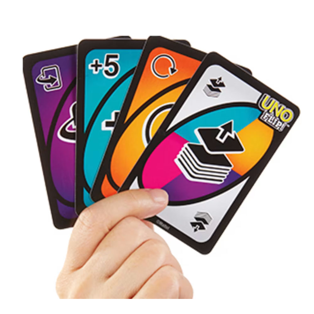 Mattel Games UNO FLIP! Kartenspiel mit beidseitig bedruckten Karten