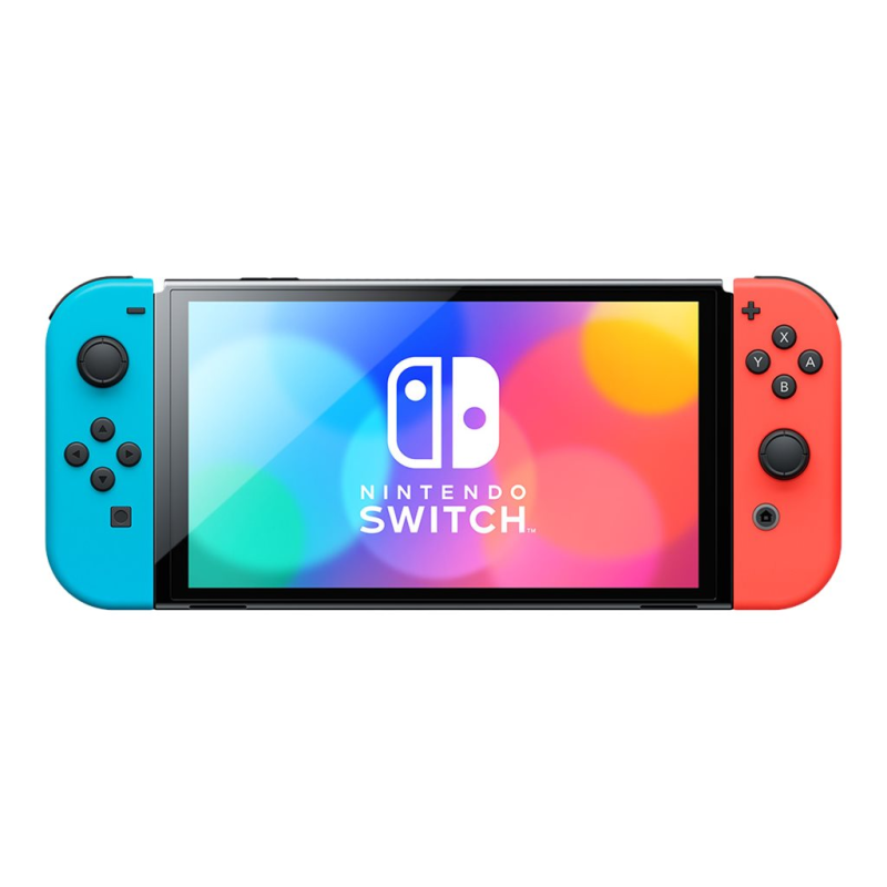 Nintendo Switch OLED Konsole neon blue/red