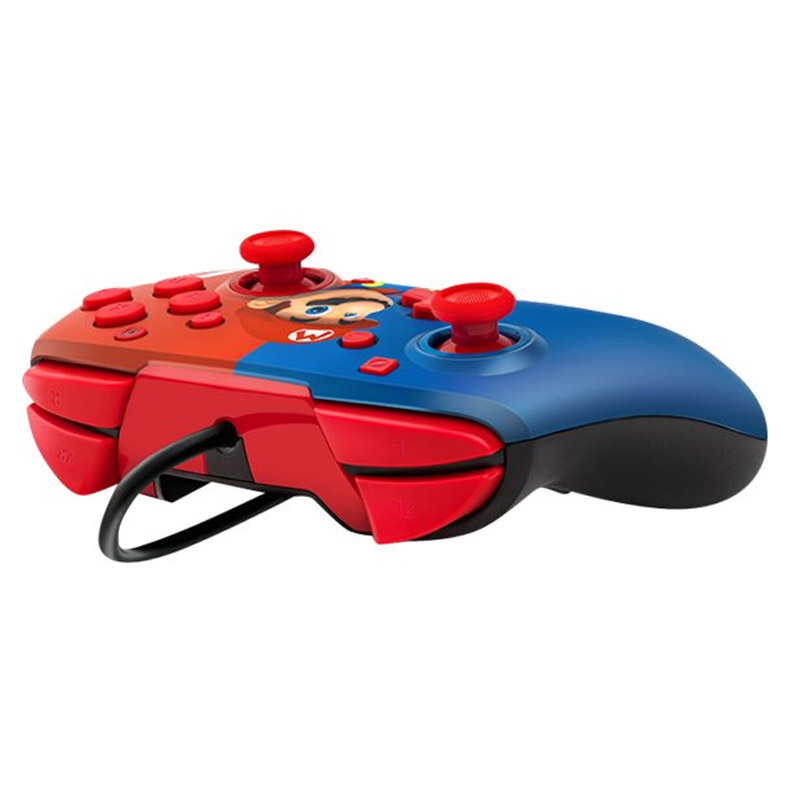 PDP Gaming Faceoff Deluxe+ verkabelt Switch Pro Controller rot/blau Mario