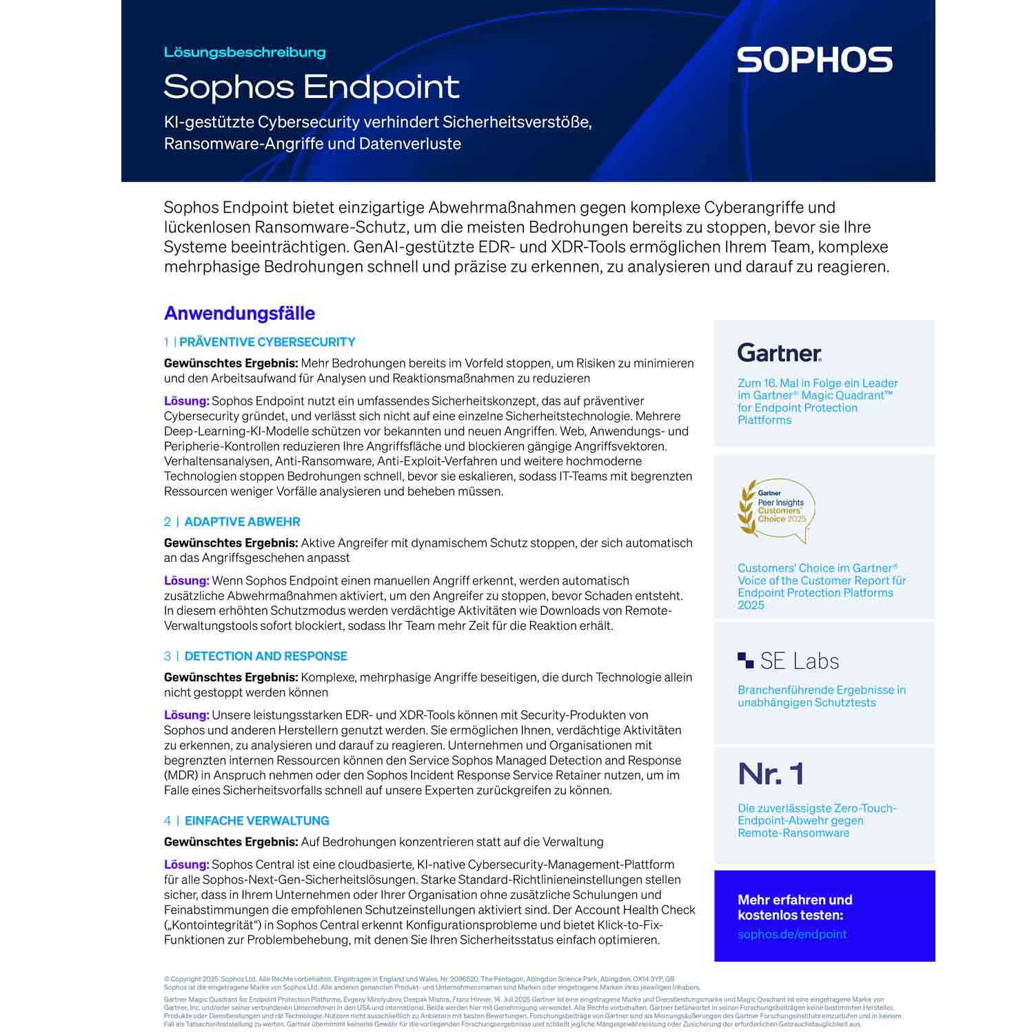 Sophos Central Intercept X Advanced for Server - 1-9 servers - 36 Months