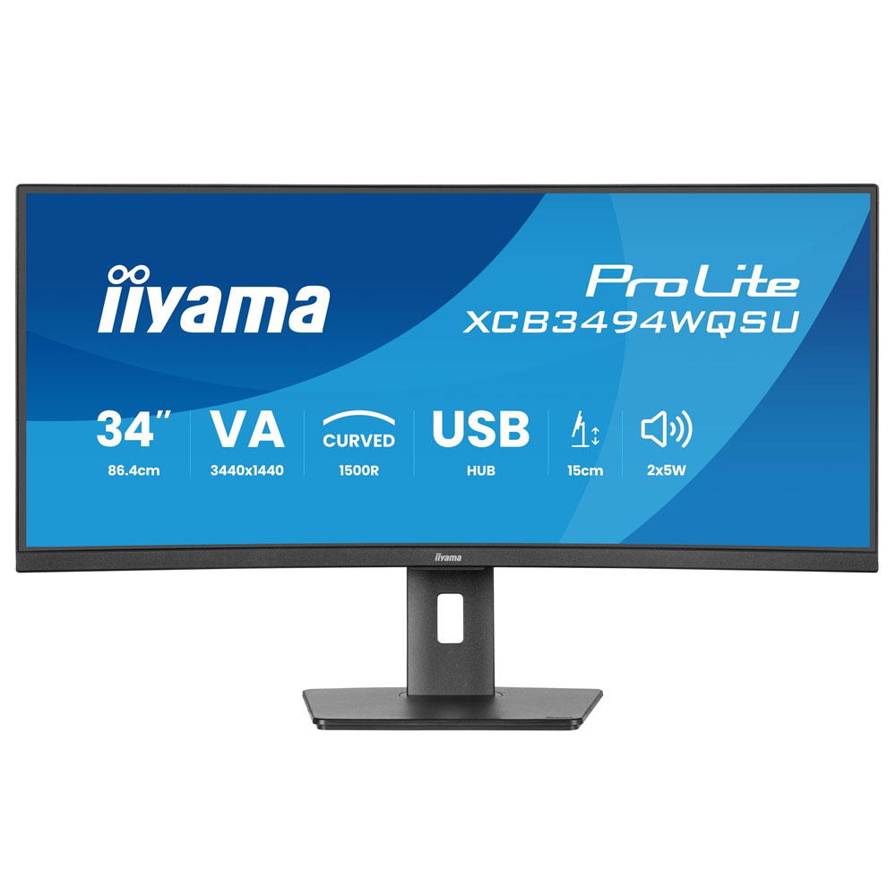 iiyama ProLite XCB3494WQSU-B1 86,4 cm (34 Zoll) Curved-LED-Monitor