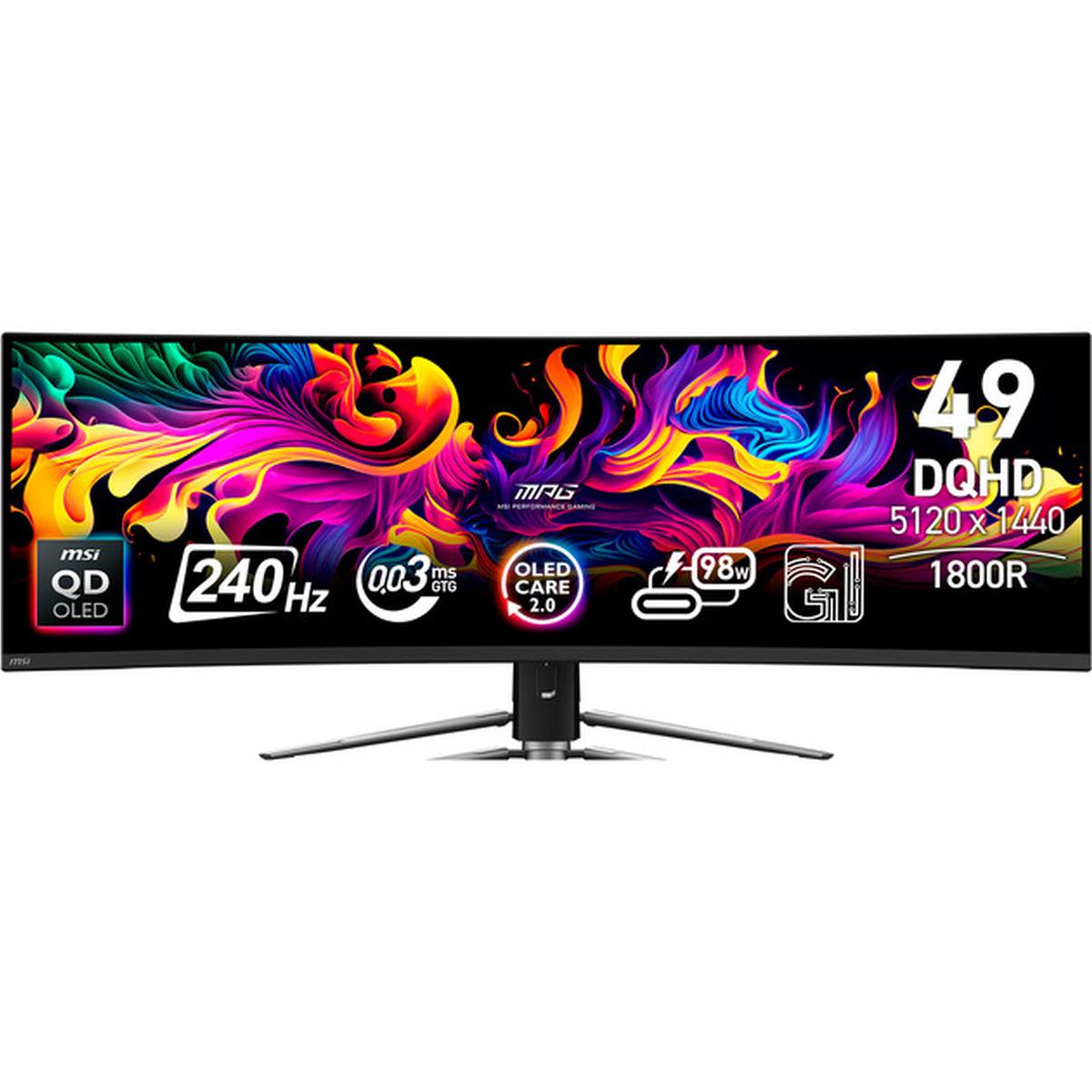 MSI MPG 491CQPXDE 124,5 cm (49 Zoll) Curved-OLED-Monitor schwarz