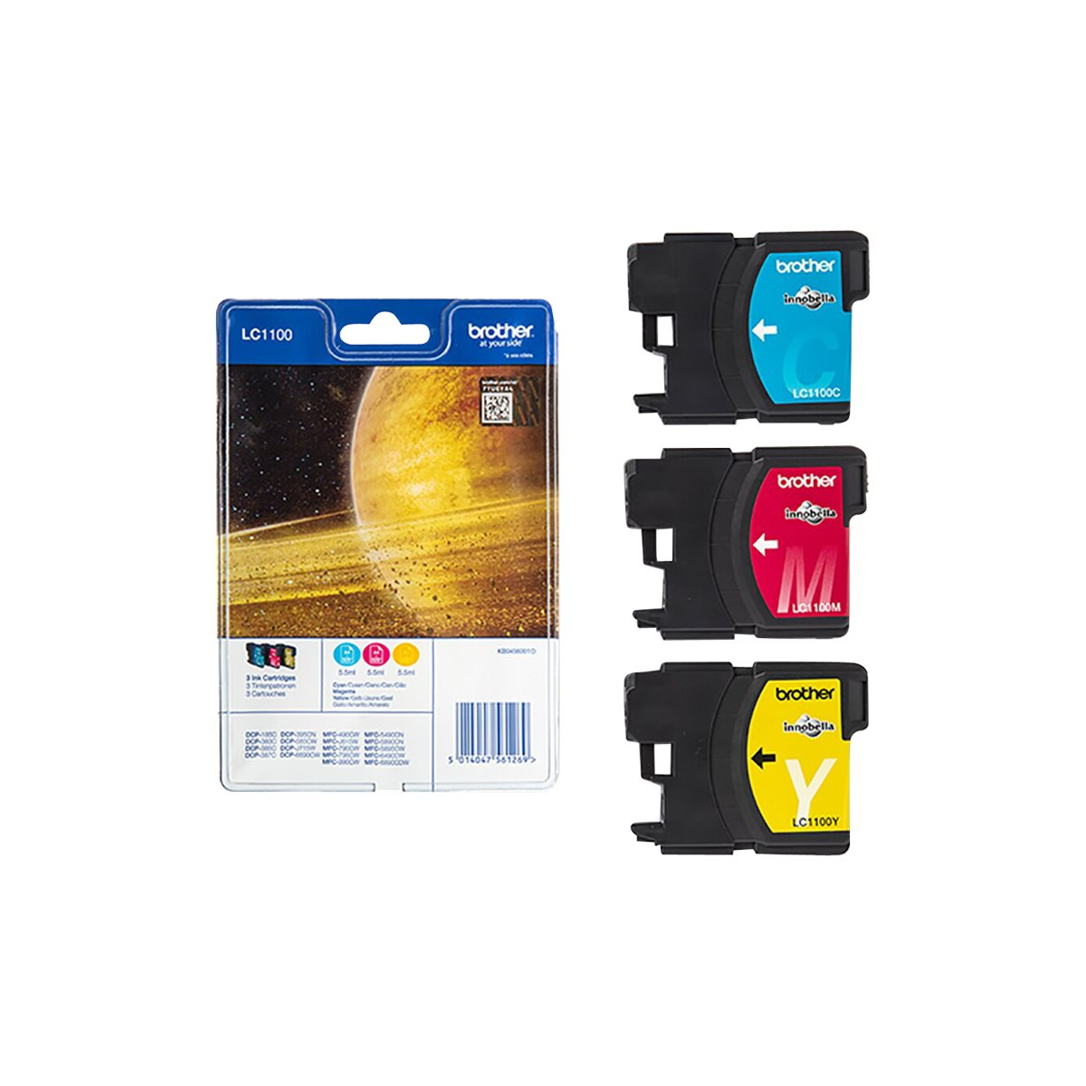 Brother LC-1100 Tintenpatronen Multipack 3-farbig