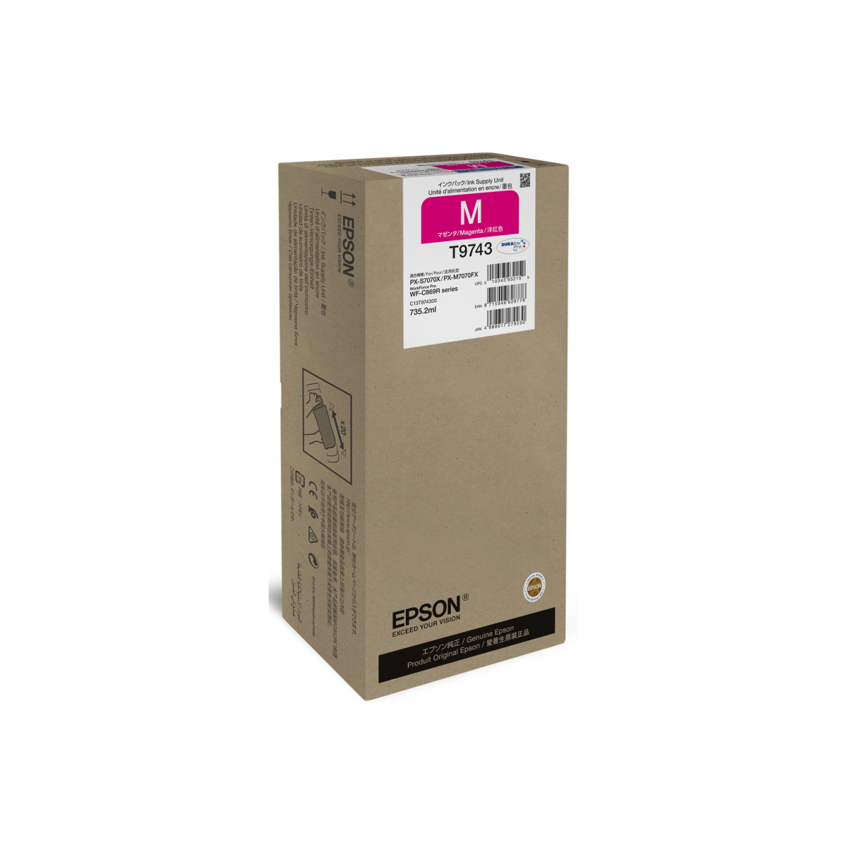 Epson T9743 Tintenpatrone magenta XXL