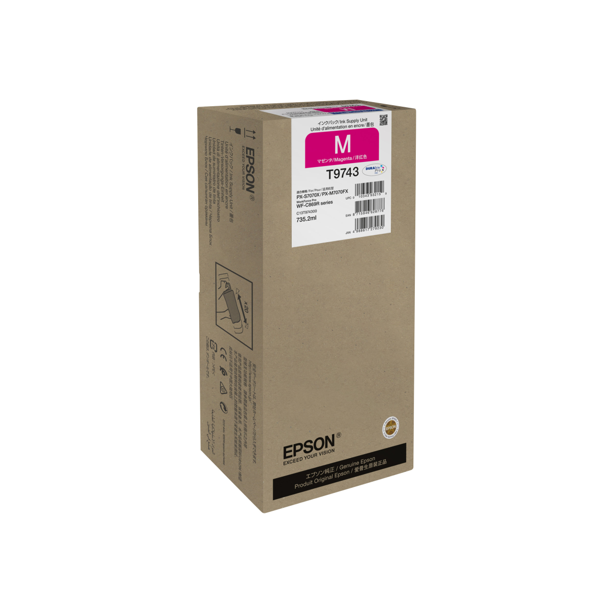 Epson T9743 Tintenpatrone magenta XXL