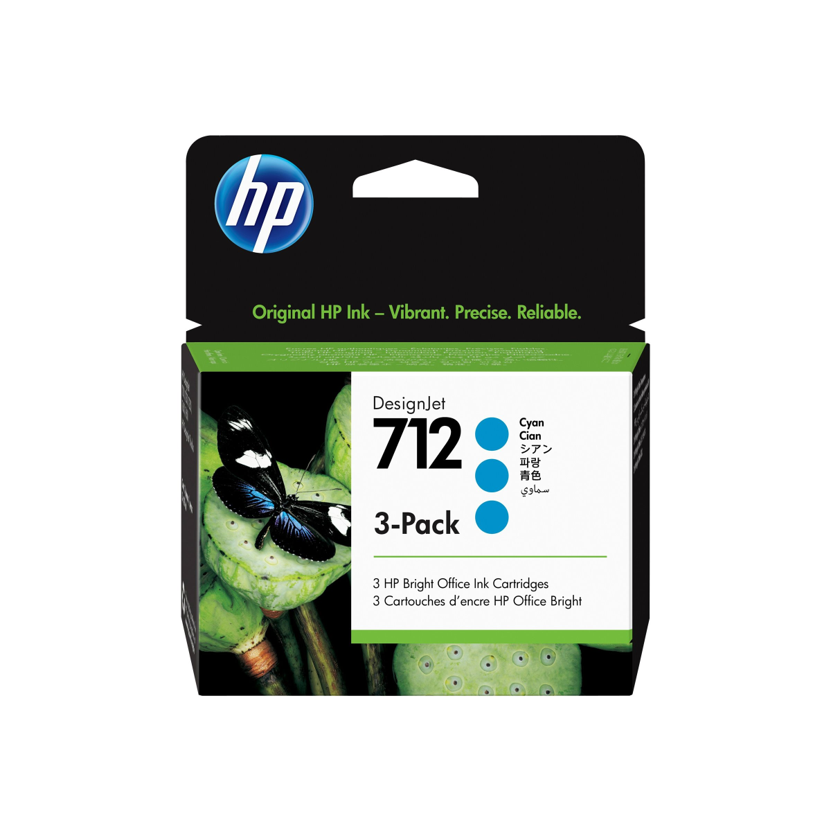 HP No. 712 Tintenpatrone 3er-Pack cyan