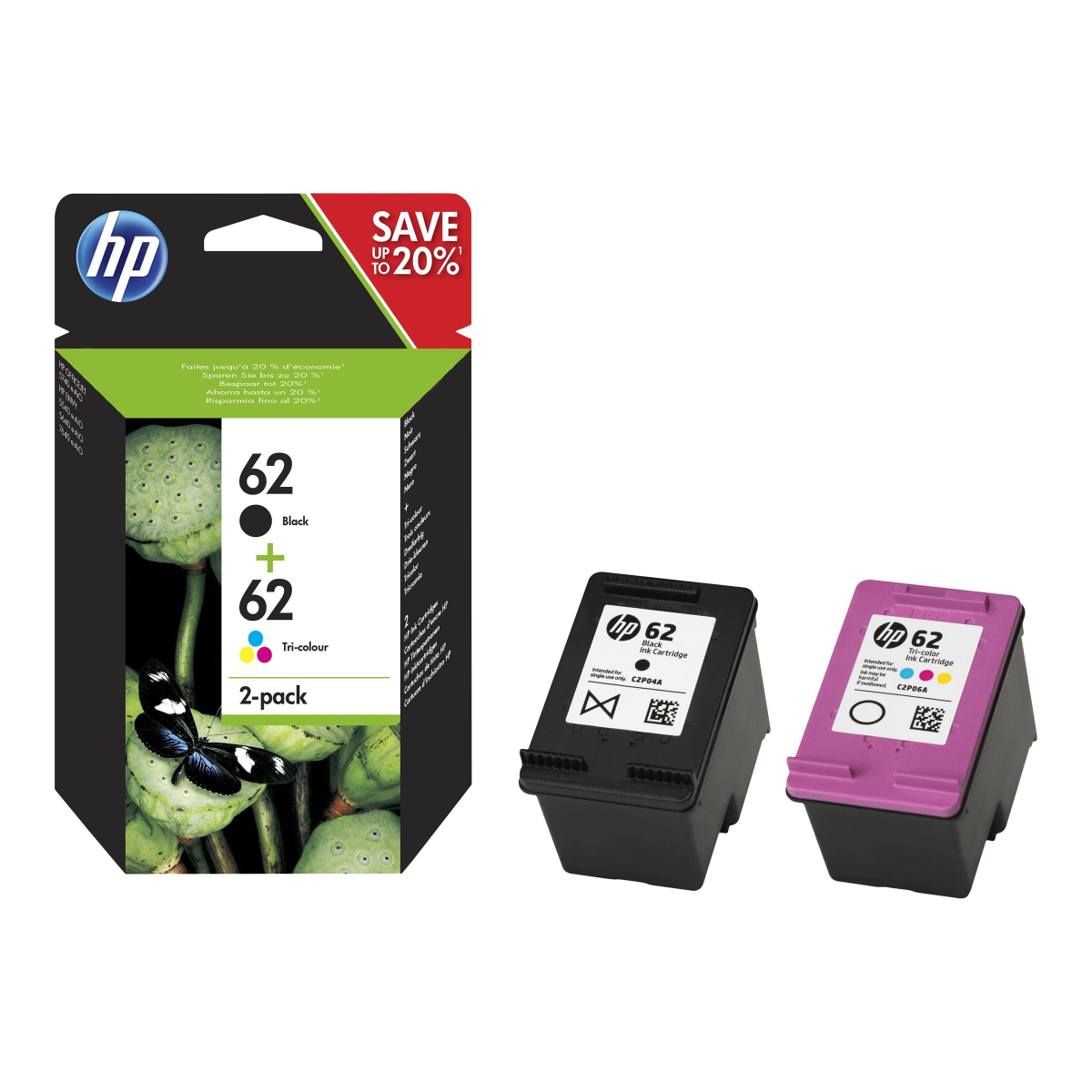 HP 62 Tintenpatronen Multipack 4-farbig