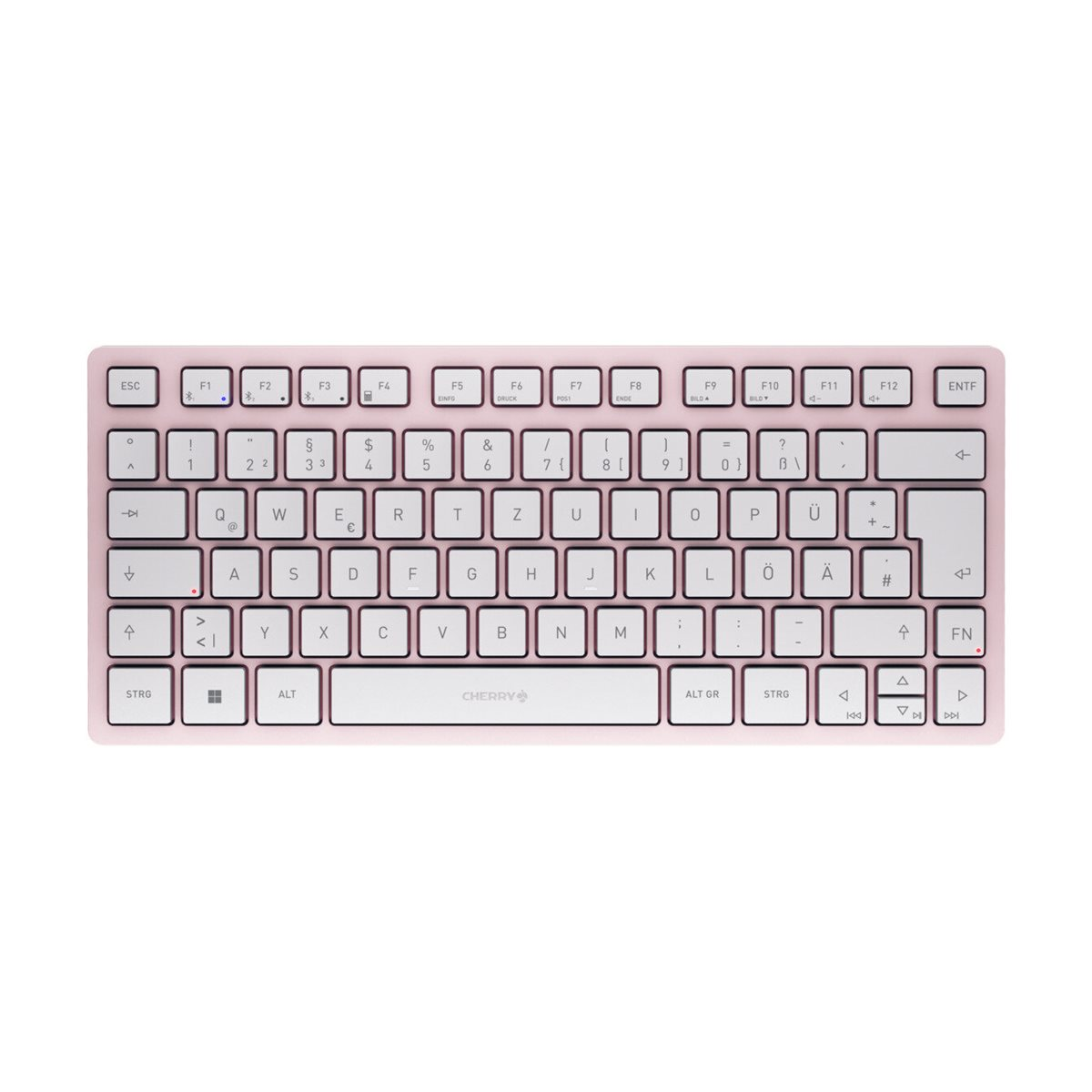Cherry KW 7100 MINI BT Kompakte Multi-Device-Tastatur cherry blossom