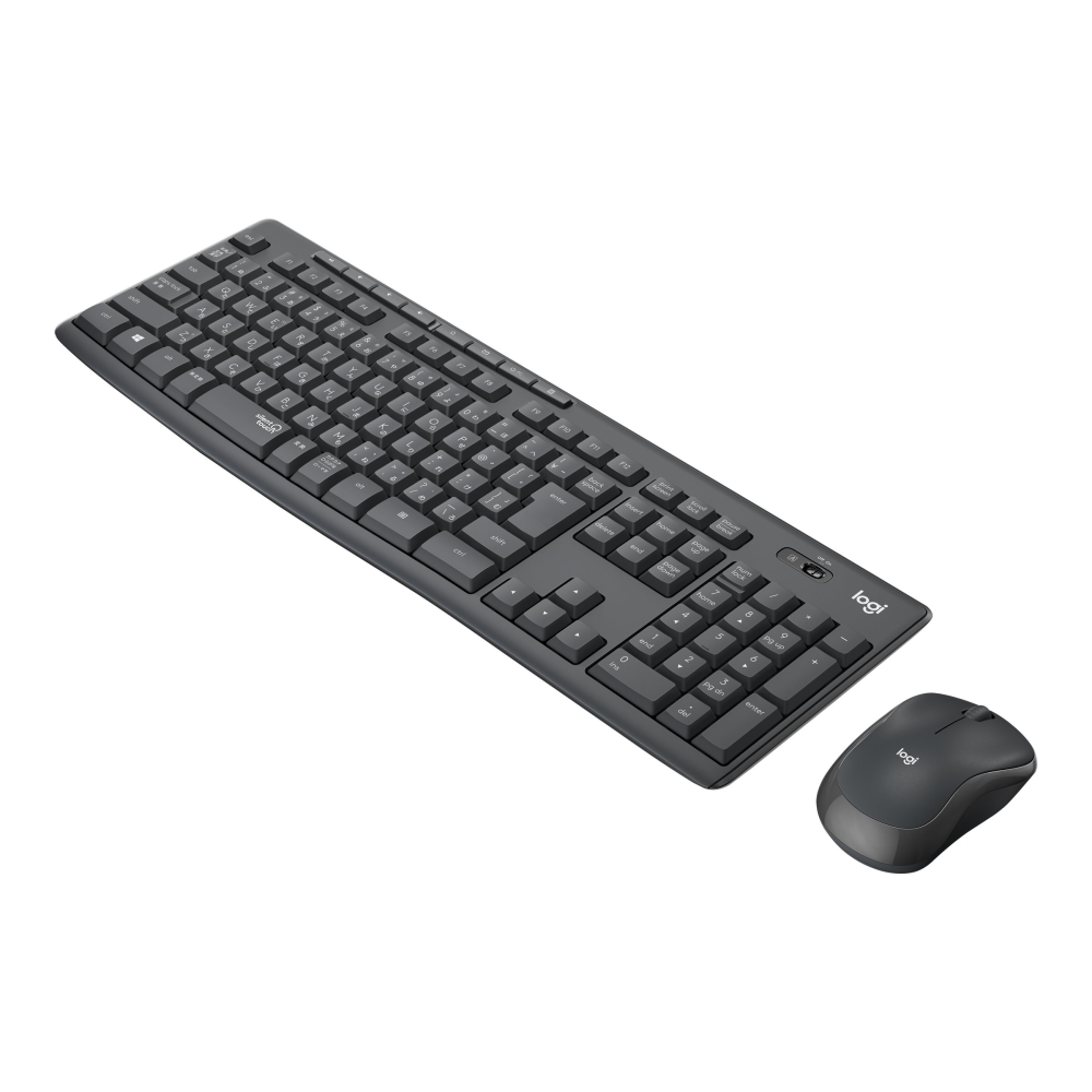 Logitech MK295 kabelloses Tastatur-Maus-Set mit SilentTouch-Technologie graphit