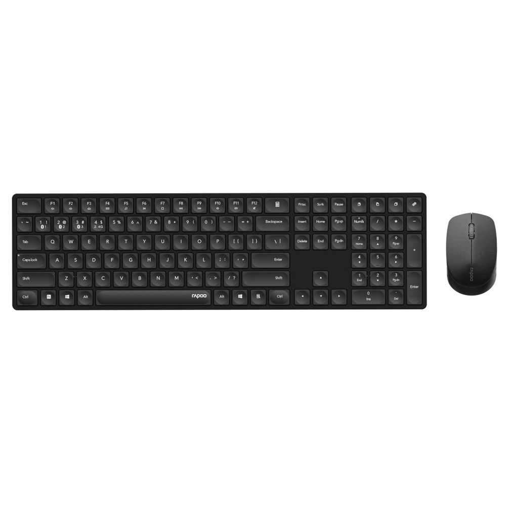 Rapoo 8020M Tastatur-Maus Set Bluetooth schwarz