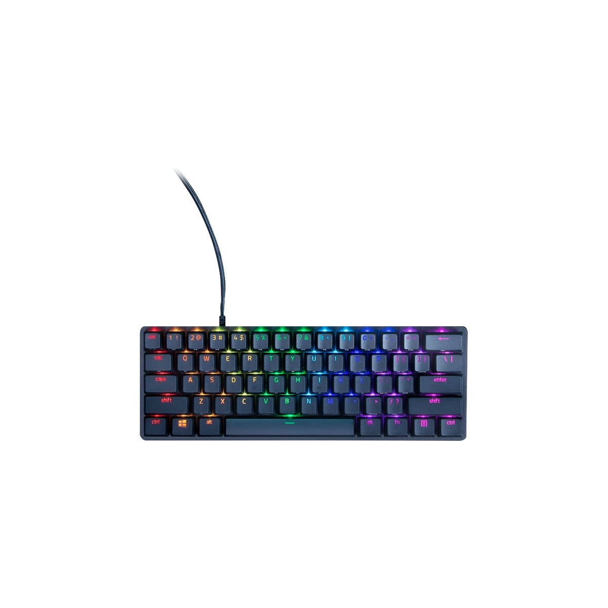 Razer Huntsman Mini Purple Switch 60% Gaming-Tastatur QWERTZ schwarz