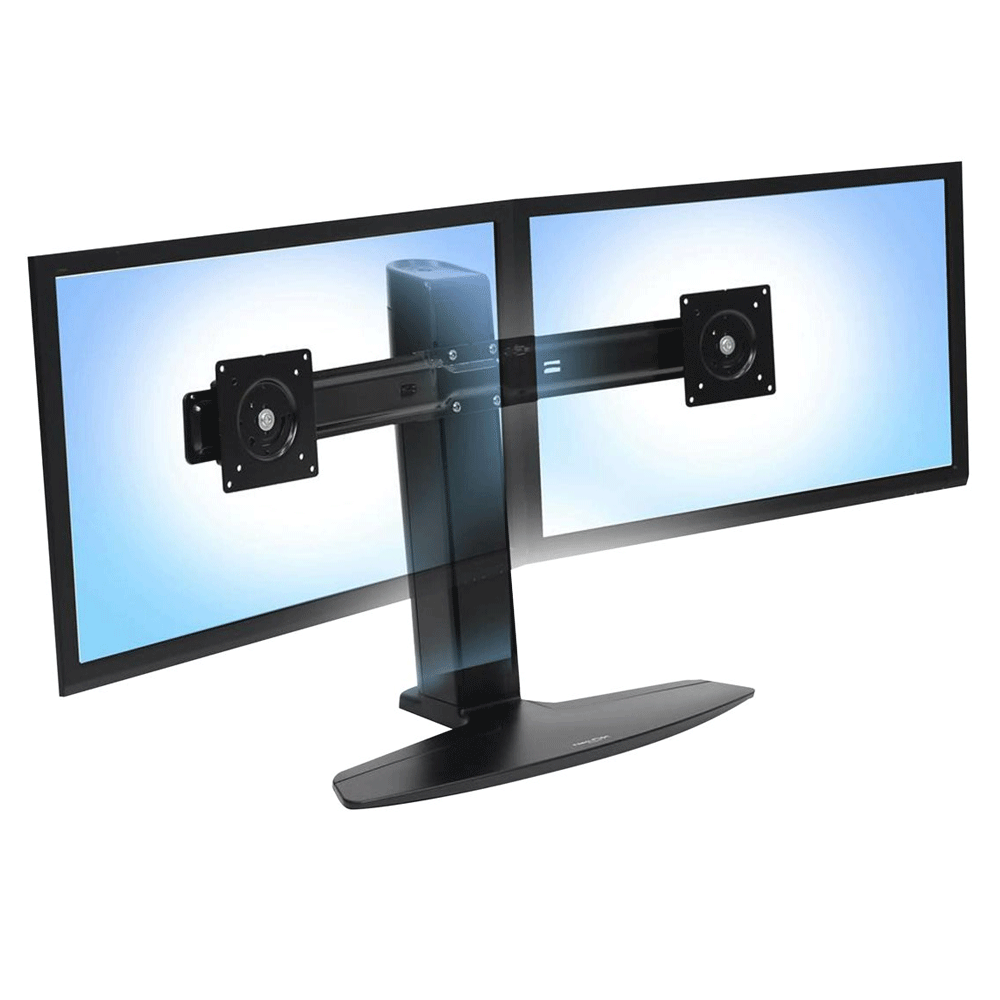 Ergotron Neo-Flex Dual Lift Standfuß für zwei Monitore bis 60,96 cm 24 Zoll schw
