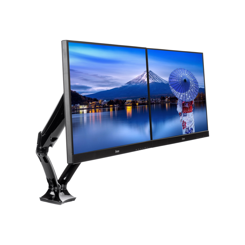 Iiyama DS3002C-B1 Befestigungskit für 2 Monitore (einstellbarer Arm)