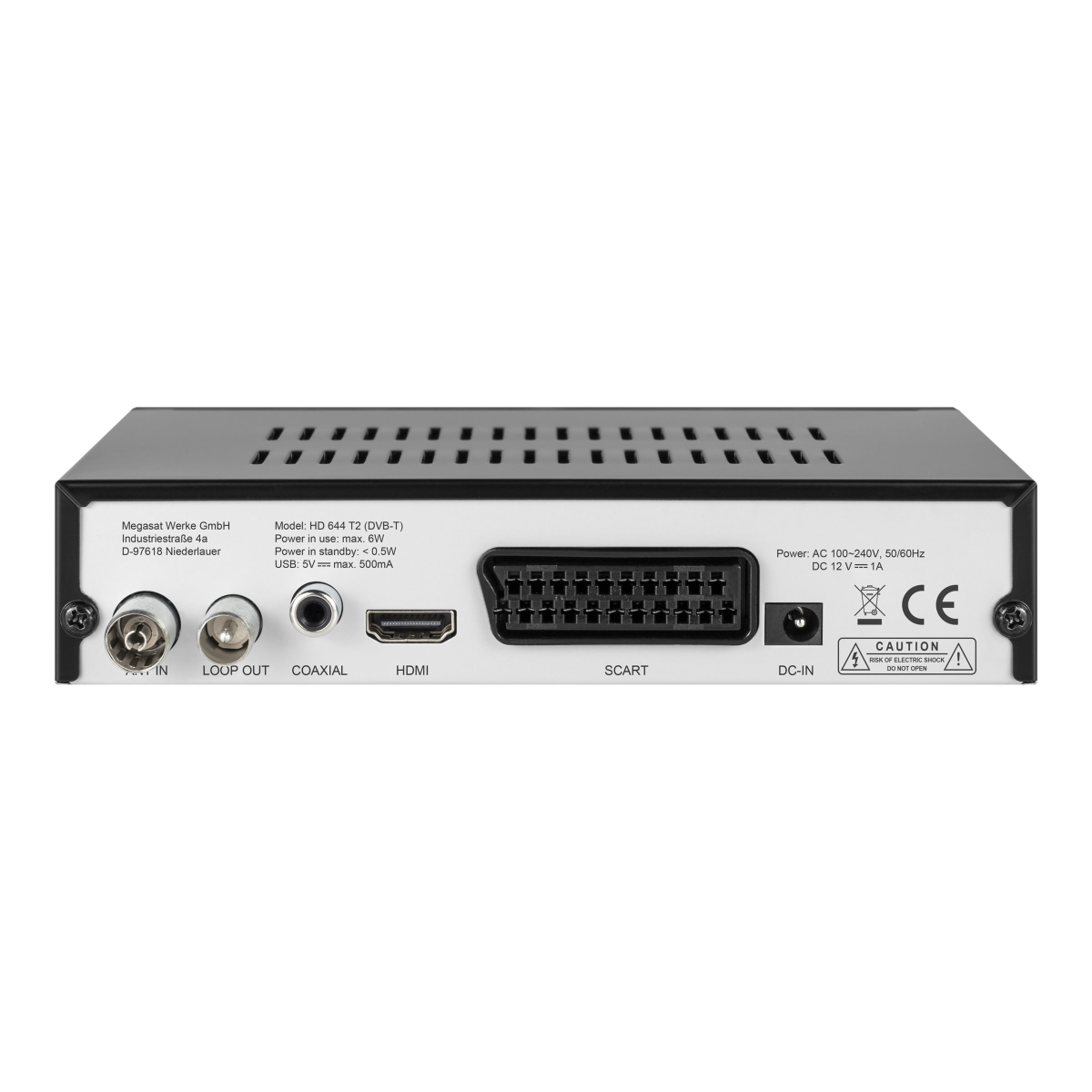 Megasat HD 644 DVB-T2 Receiver schwarz