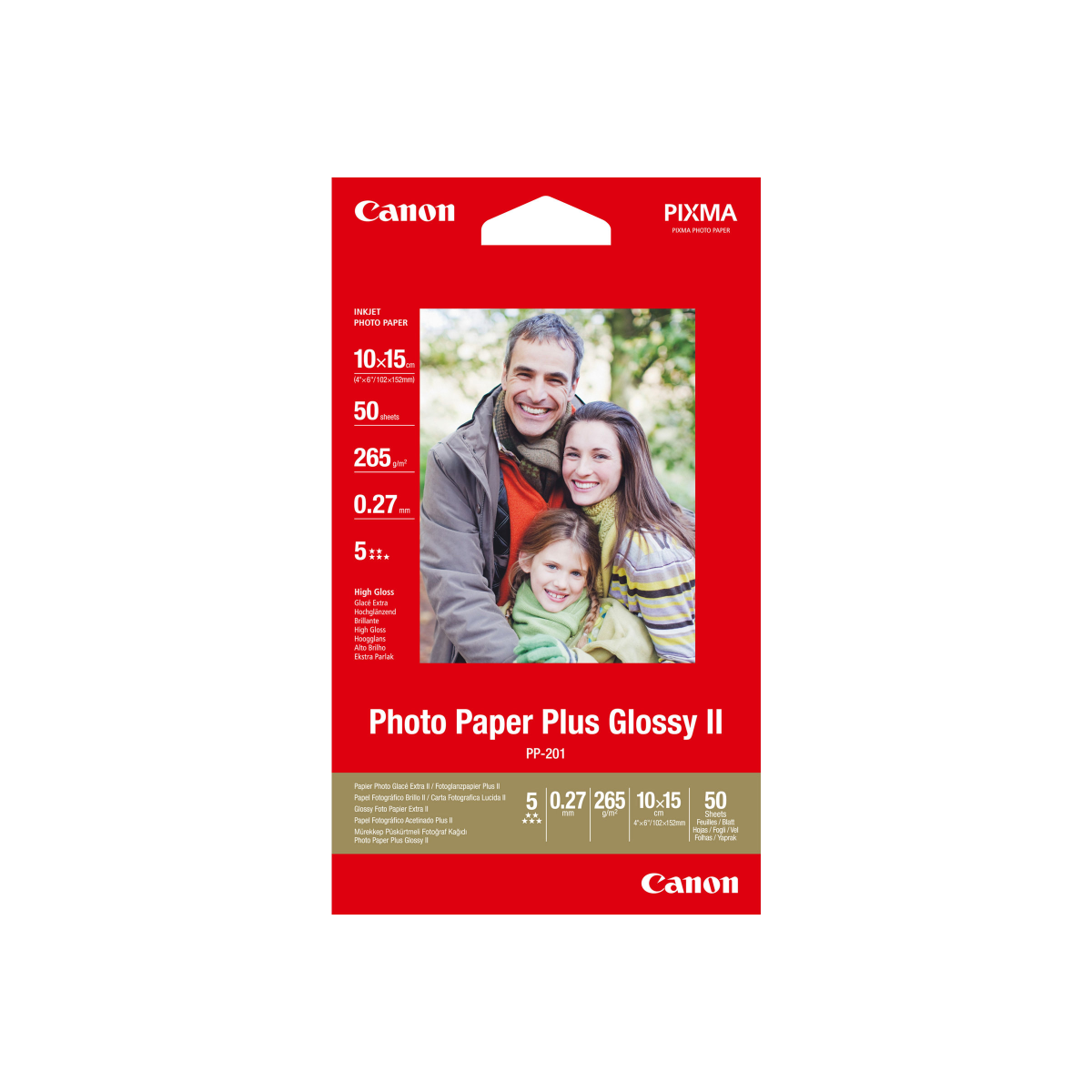 Canon PP-201 Fotopapier 10x15 cm 50 Blatt