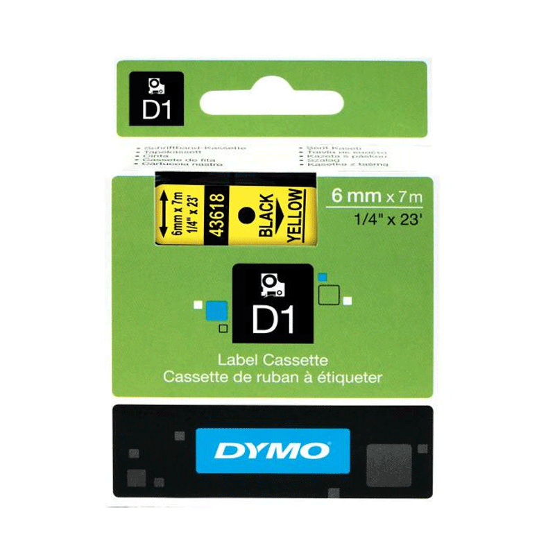 Dymo Schriftband 43618 gelb