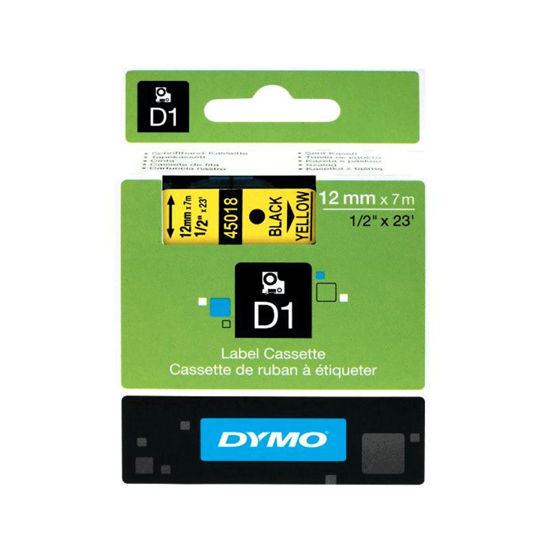 Dymo Schriftband 45018 gelb