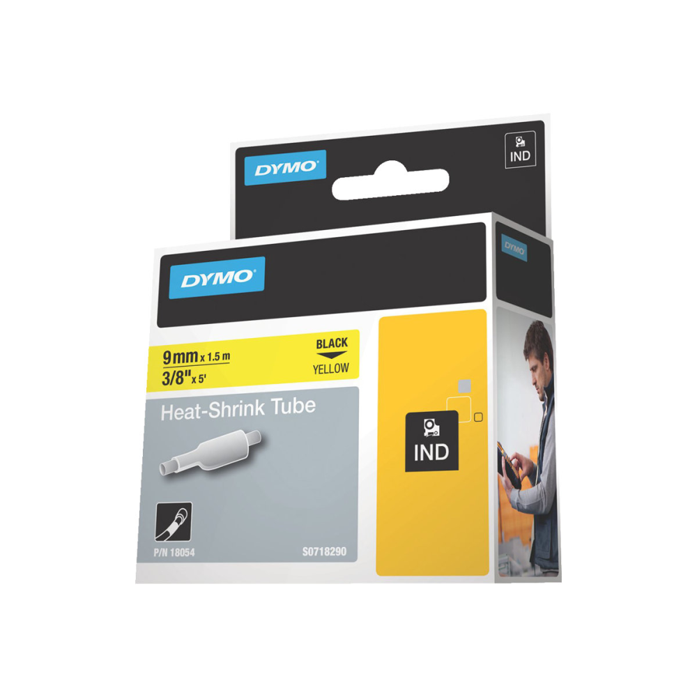 Dymo 18054 RhinoPRO Heißschrumpfschlauch schwarz/gelb