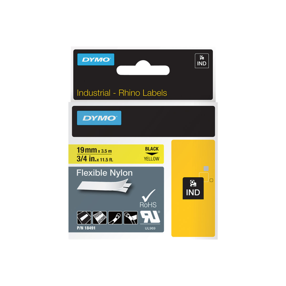 Dymo 18491 Schriftband schwarz/gelb