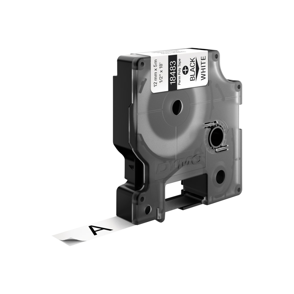 Dymo 18483 Schriftband Vinyl schwarz/weiß