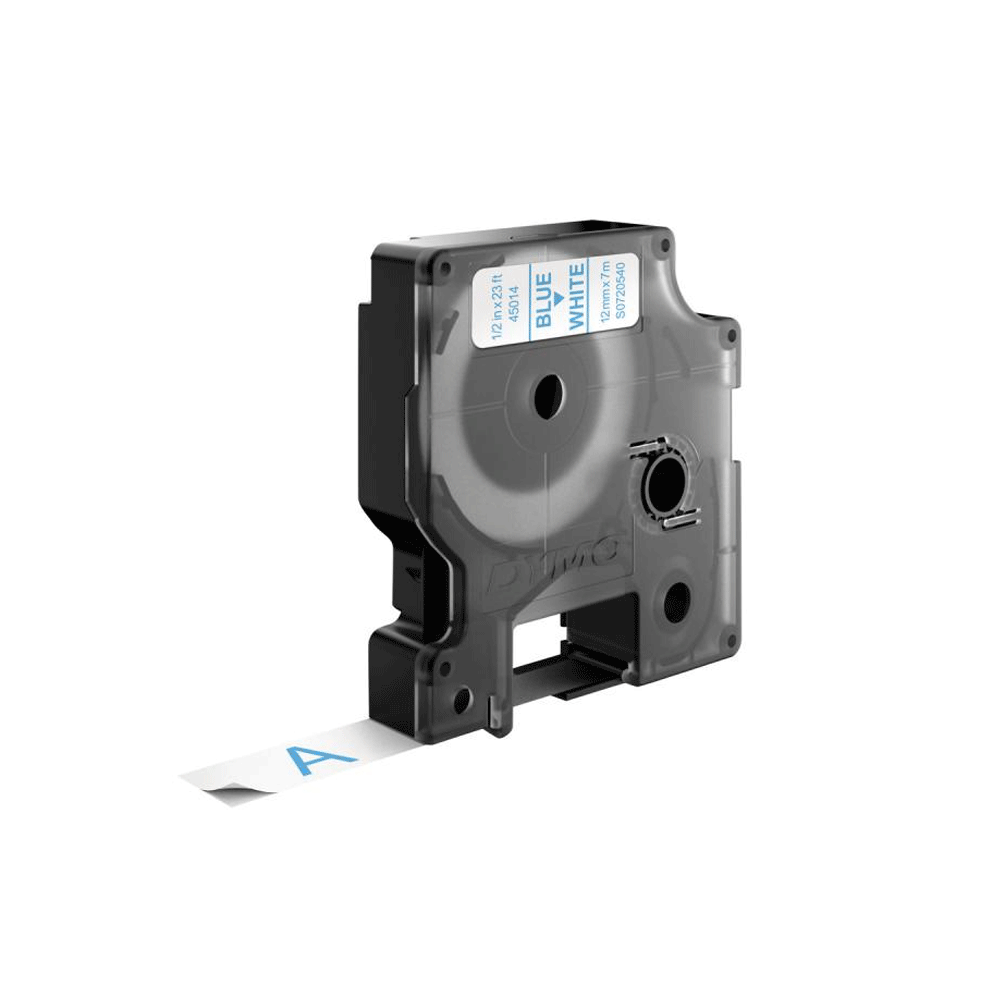 Dymo 45014 Schriftband weiß/blau