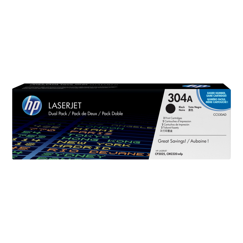 HP No.304A Dual Pack Toner schwarz