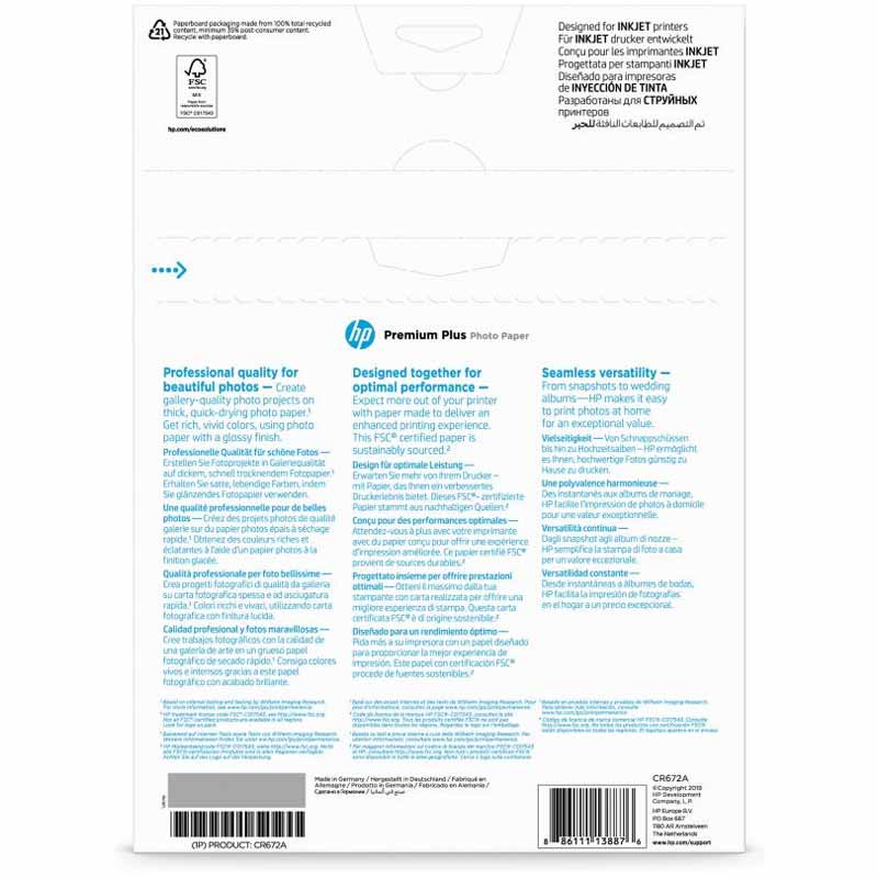 HP CR672A Papier Premium Glossy