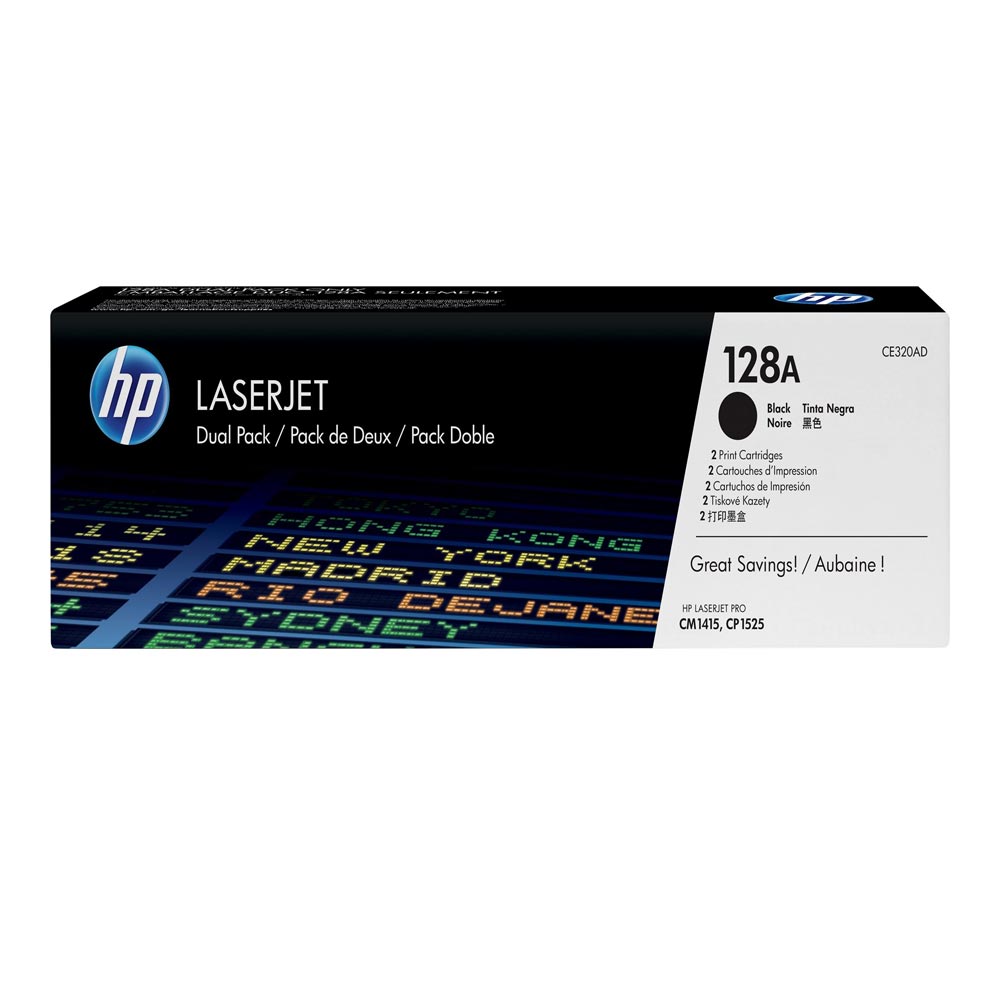 HP No.128A Toner schwarz 2er-Pack