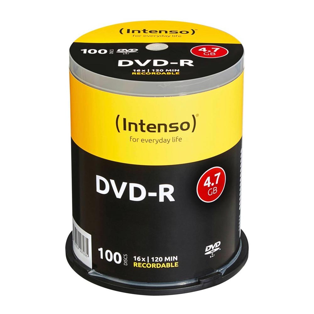Intenso DVD-R 16x Speed 4,7GB (100er Spindel DVD-Rohlinge)