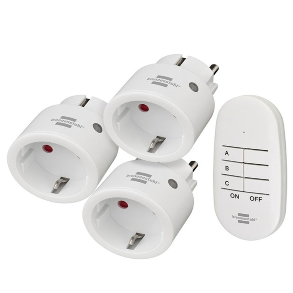 Brennenstuhl Comfort-Line Funksteckdosen-Set Mini 3+1 weiß