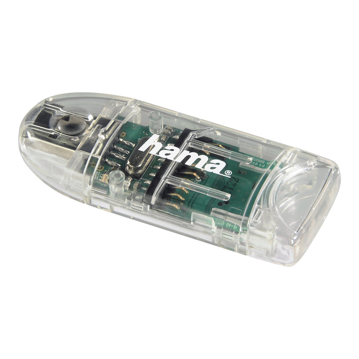 Hama USB-2.0-Kartenleser "8in1", SD/microSD, Transparent