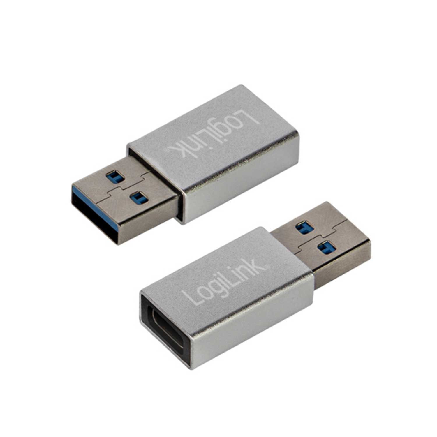 LogiLink USB 3.2 Gen1 Typ-C Adapter silber