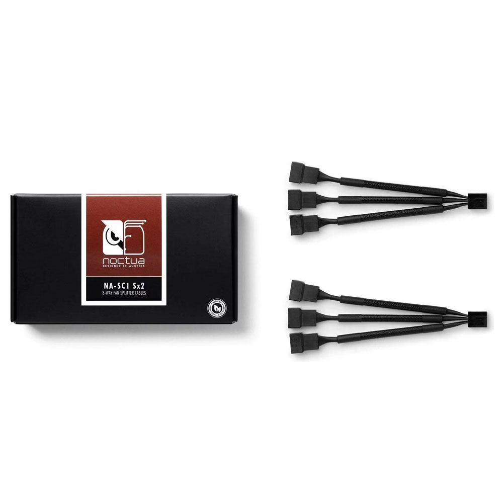 Noctua NA-SC1 Sx2 Lüfterverteilerkabel 2er-Pack schwarz