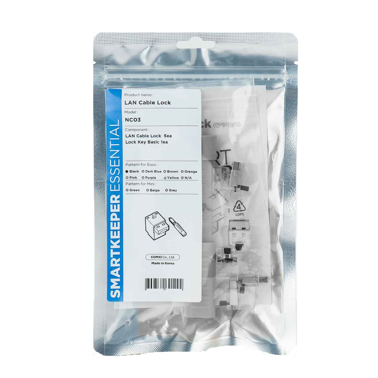 SmartKeeper NC13P1BK LAN Kabelschloss 2 12 Stück schwarz