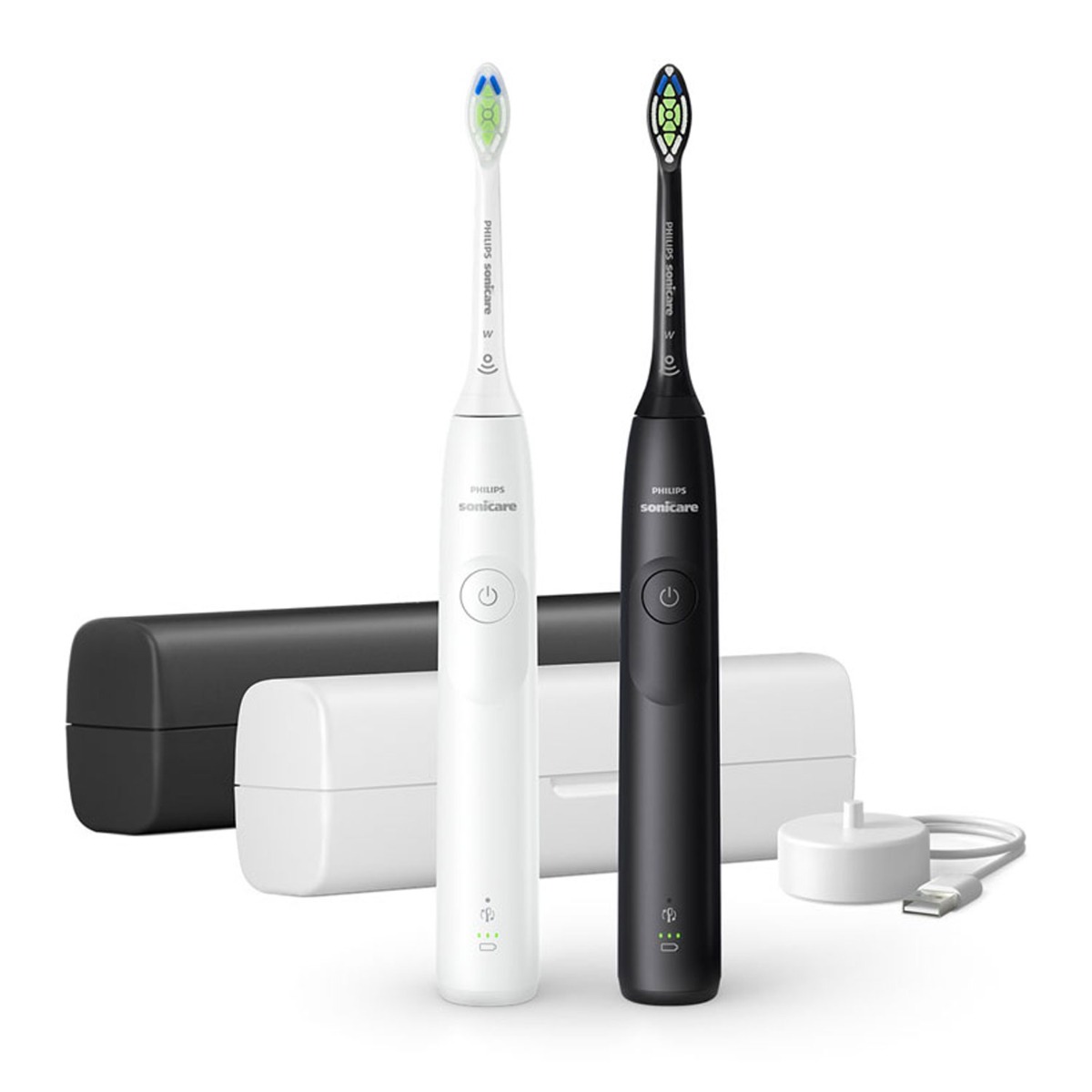 Philips Sonicare 5300 HX7109/01 elektrische Zahnbürste Doppelpack schwarz/weiß