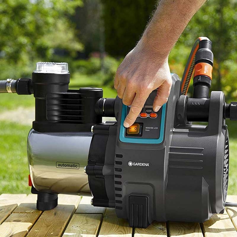 GARDENA 1760-20 Premium Hauswasserautomat 6000/6E LCD inox