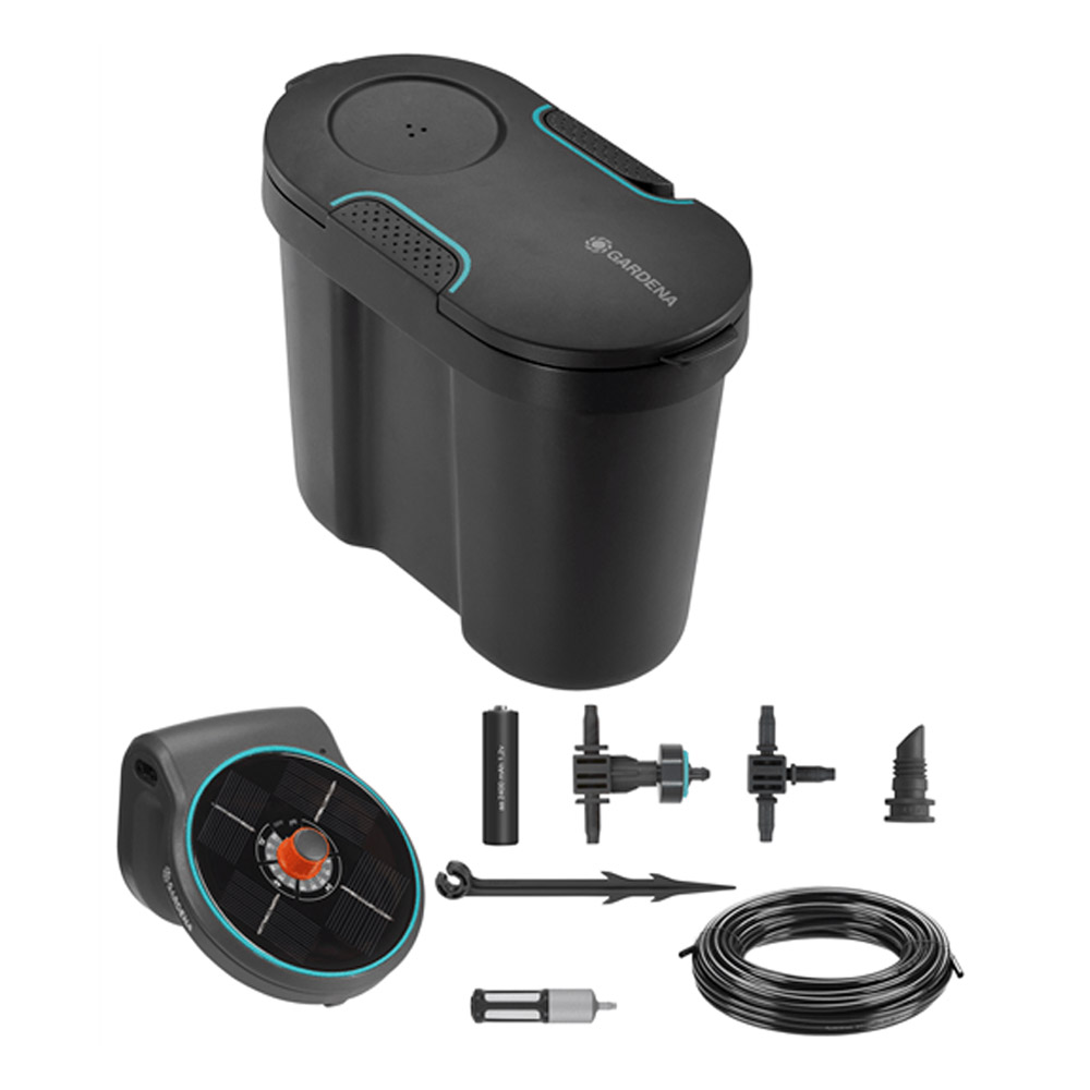 GARDENA 13301-20 Solar-Bewässerung AquaBloom Set inkl. Wasserreservoir