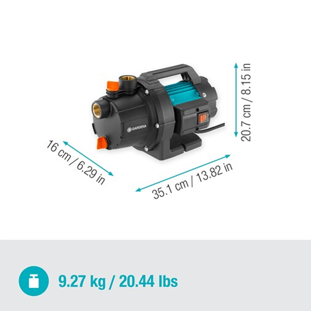GARDENA 09011-47 Gartenpumpe 3000/4 BASIC Set