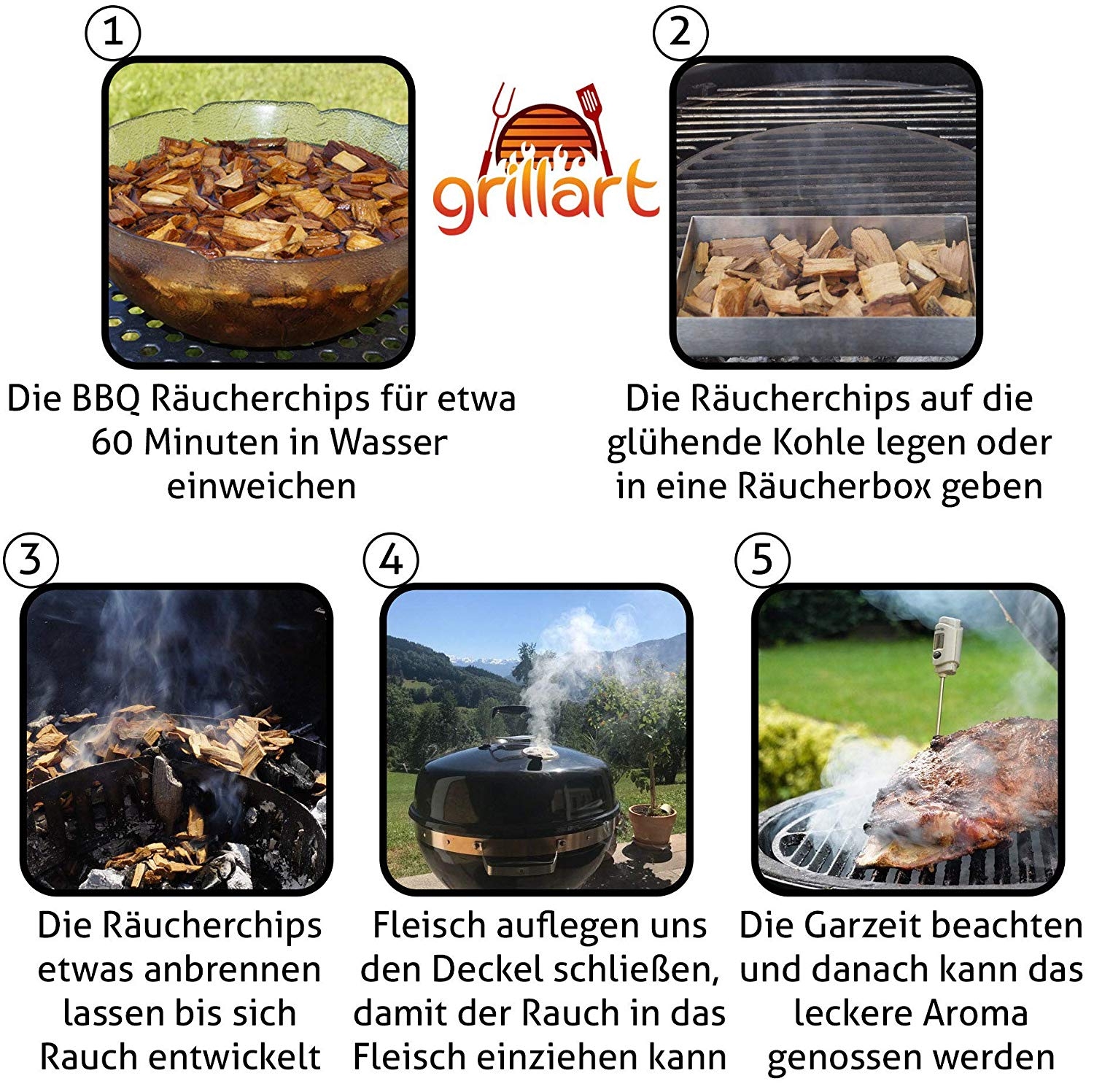 grillart Räucherchips Buche 750g