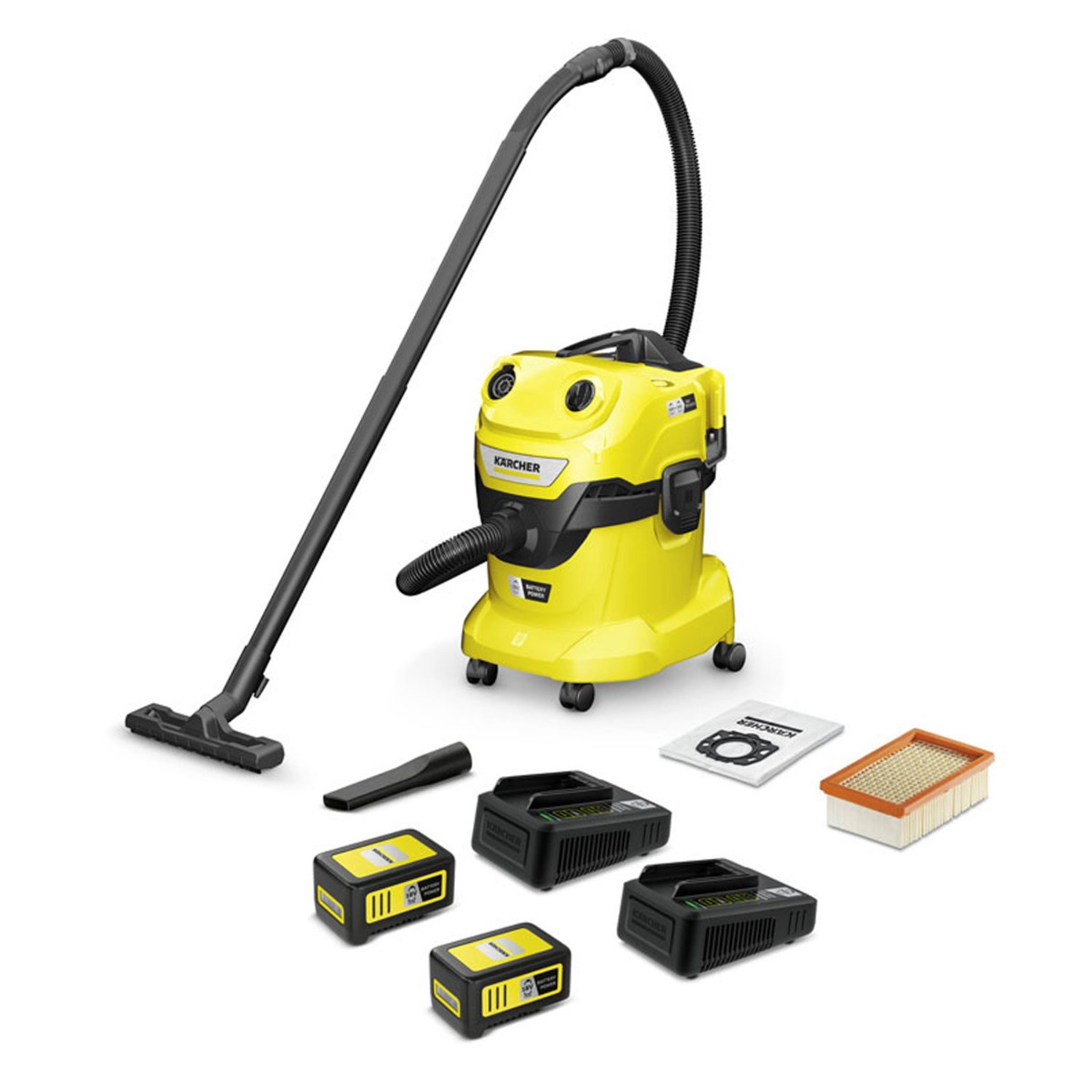 Kärcher WD 4-18 Dual Battery Set V-20/22 Akku-Nass-/Trockensauger