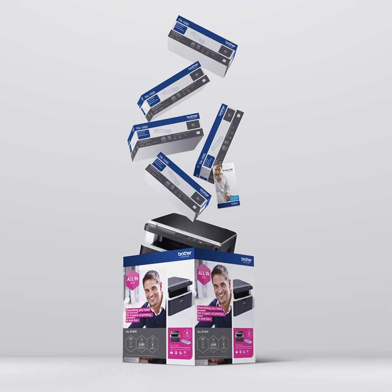 Brother DCP-1612WB 3in1 Multifunktionsdrucker Bundle inkl 5 Toner